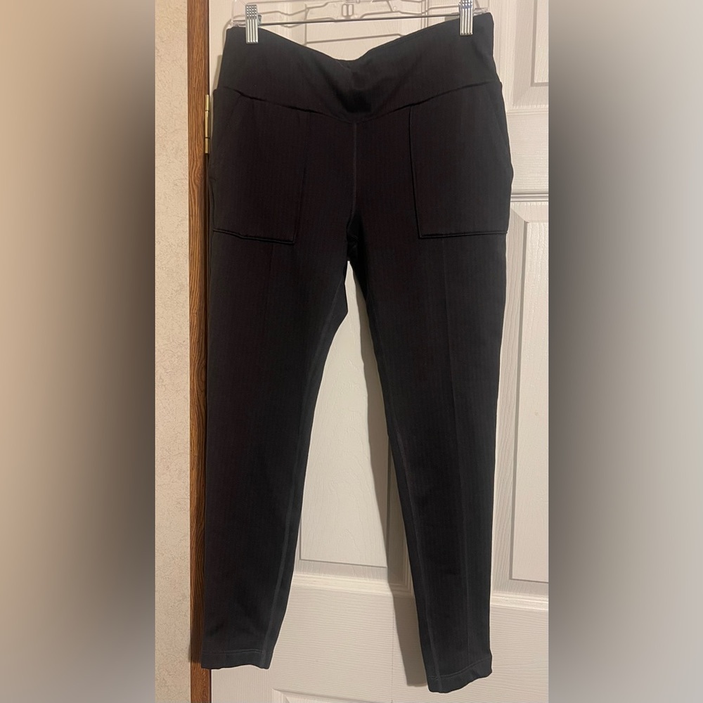 Mondetta size L pre-owned herringbone pants black-gray not on web waist 30” $69